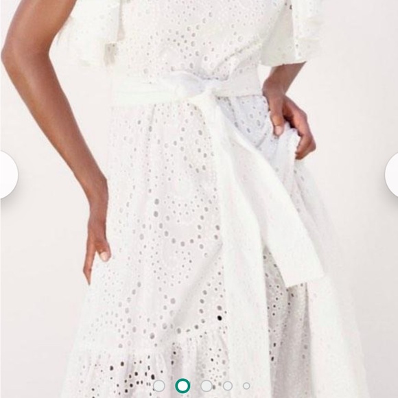 Zara Midi Dress with Cutwork Embroidery in x-small - Picture 2 of 7